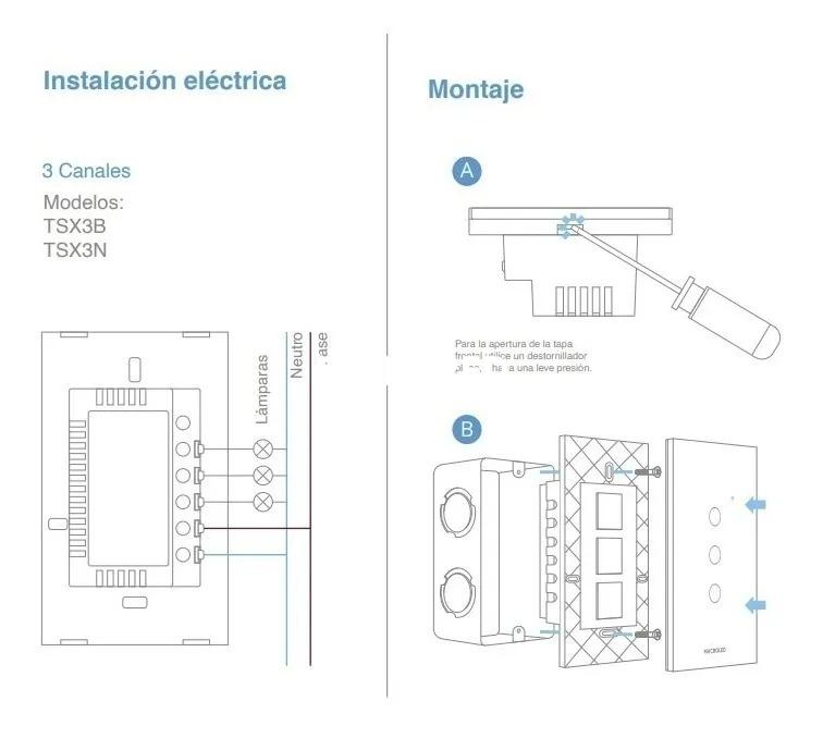 TECLA SMART MACROLED BLANCO 3 CANALES AC110-240V MAX 10A