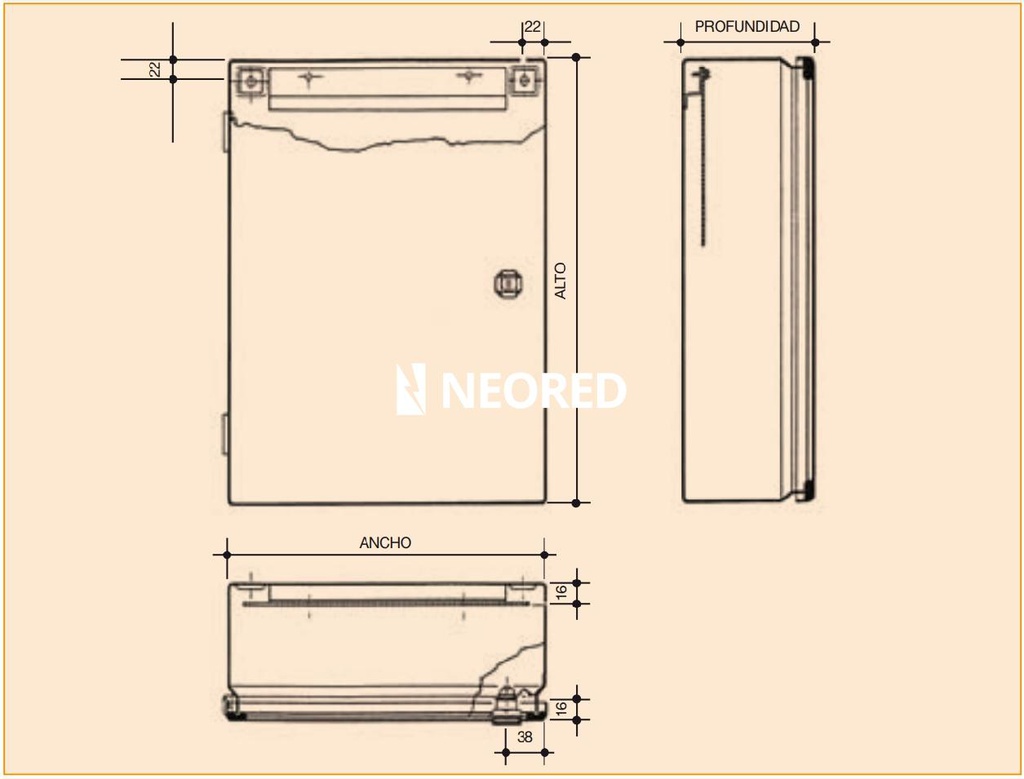 GABINETE DE SOBREPONER 300X250X120