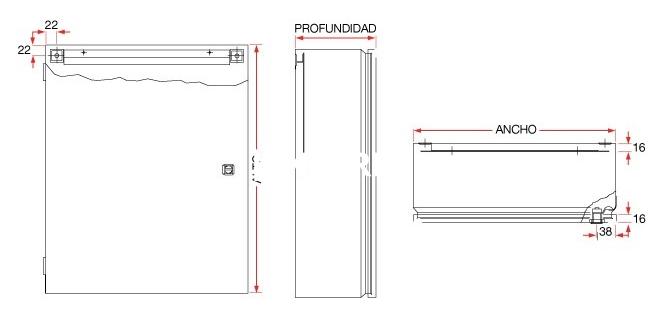 GABINETE DE SOBREPONER 300X250X160