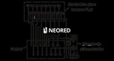 Adaptador V8 para 8 x PLC-INTERFACE (6,2 mm); Mando: Sistema de cableado PLC de tarjetas de salida; conexión 1: Conexión enchufable (Encajable en 8x bornes PLC-INTERFACE); conexión 2: 1x Conector macho IDC/FLK (14-polos); número de canales: 8; lógica de m