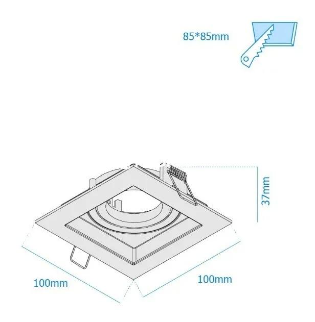 ARTEFACTO MACROLED EMBUTIR X1 DICRO MARCO BLANCO