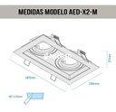 ARTEFACTO MACROLED EMBUTIR X2 DICRO MARCO BLANCO