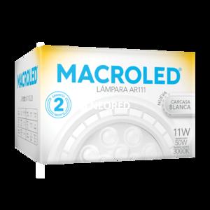 AR111 MACROLED ECO BLANCO 11W GU10 AC100-240V CALIDO 3000K 25º