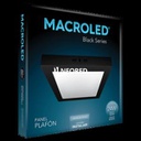 PANEL PLAFON CUADRADO NEGRO MACROLED 24W AC85-265V FRIO 6000K