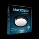 PANEL PLAFON CIRCULAR NEGRO MACROLED 18W AC85-265V FRIO 6000K