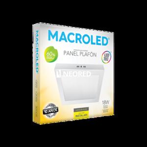 PANEL PLAFON CUADRADO MACROLED 18W AC85-265V CALIDO 3000K