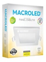 PANEL FLAT CUADRADO MACROLED 6W AC85-265V CALIDO 3000K