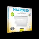 PANEL FLAT CUADRADO MACROLED 18W AC85-265V CALIDO 3000K