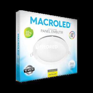 PANEL FLAT CIRCULAR MACROLED 24W AC85-265V FRIO 6000