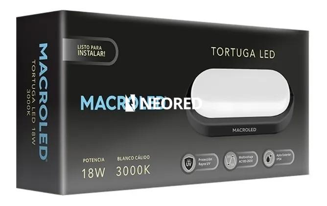 TORTUGA MACROLED OVAL MARCO BLANCO 18W - IP54 - AC100-265V - FP:0,9 - 1620 lm - BLANCO CALIDO