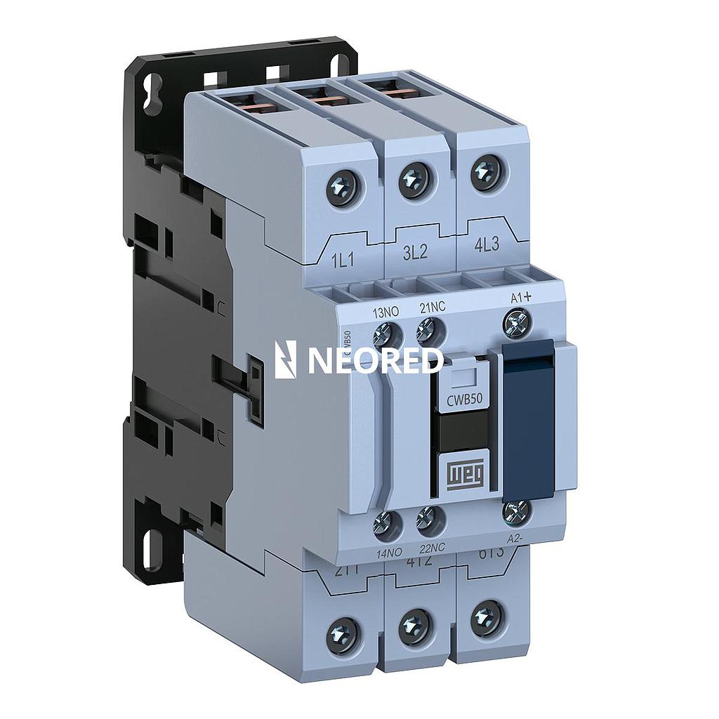 Contactor Tripolar 50A - AC3 - Bob 220Vca - 1NA + 1 NC - CWB50-11-30 D23