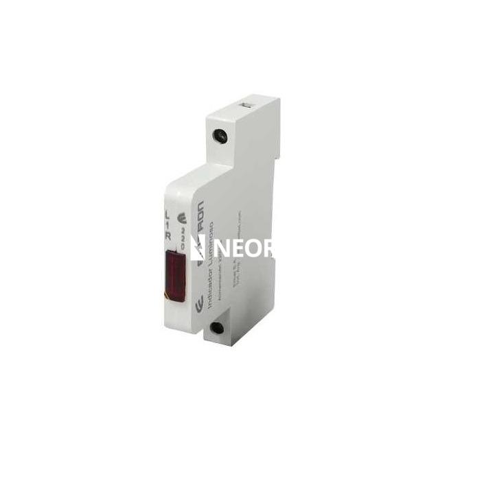 L1R24 SEÑALIZADOR LED P/DIN ROJO 24VCA 9MM DE ANCHO