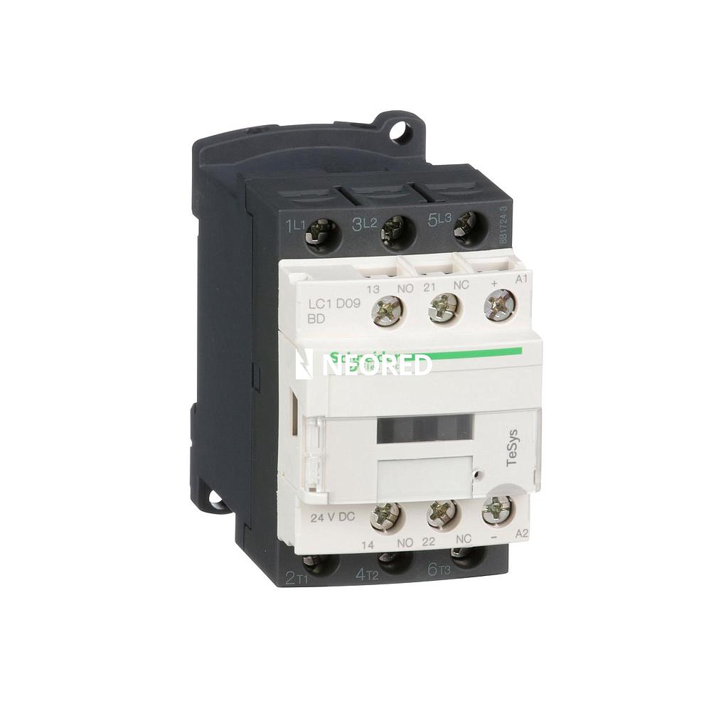 Contactor Tripolar (1na+1nc) TeSys D 9A 24Vcc BD