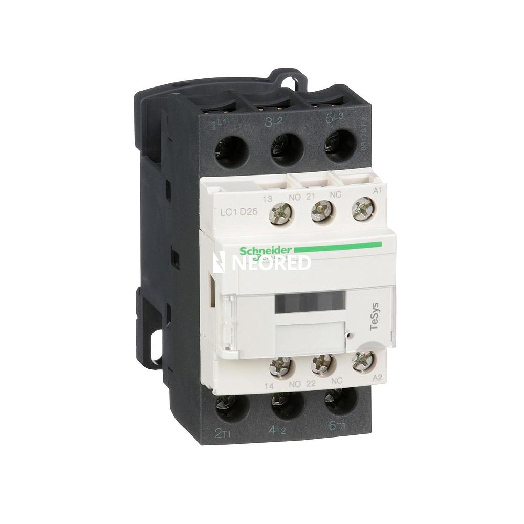 Contactor Tripolar (1na+1nc) TeSys D 25A 24 Vca 50/60Hz