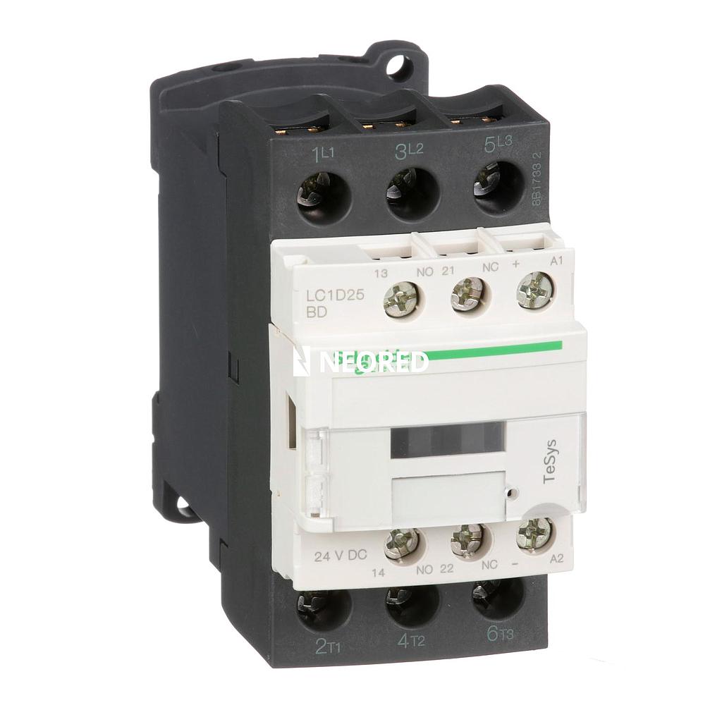 Contactor Tripolar (1na+1nc) TeSys D 25A 24 Vcc 