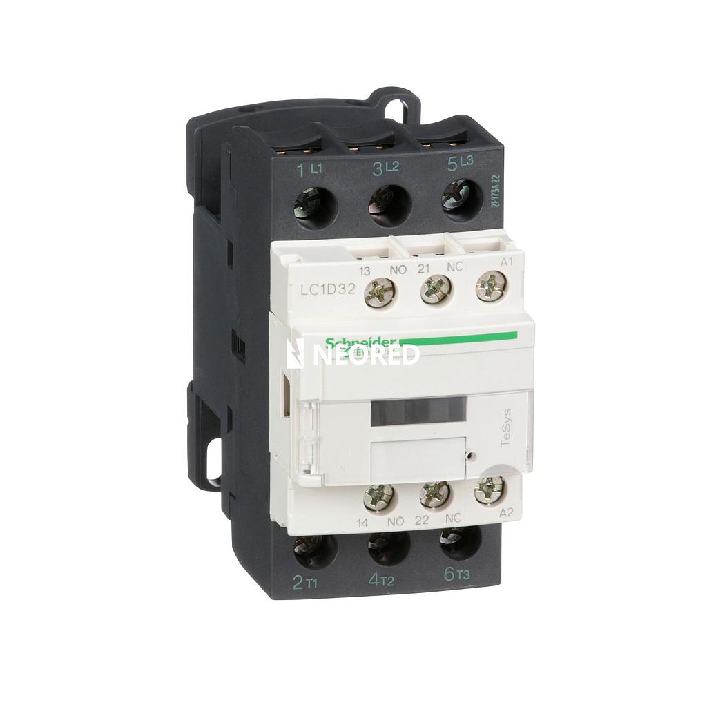 Contactor Tripolar (1na+1nc) TeSys D 32A 24 Vca 50/60Hz