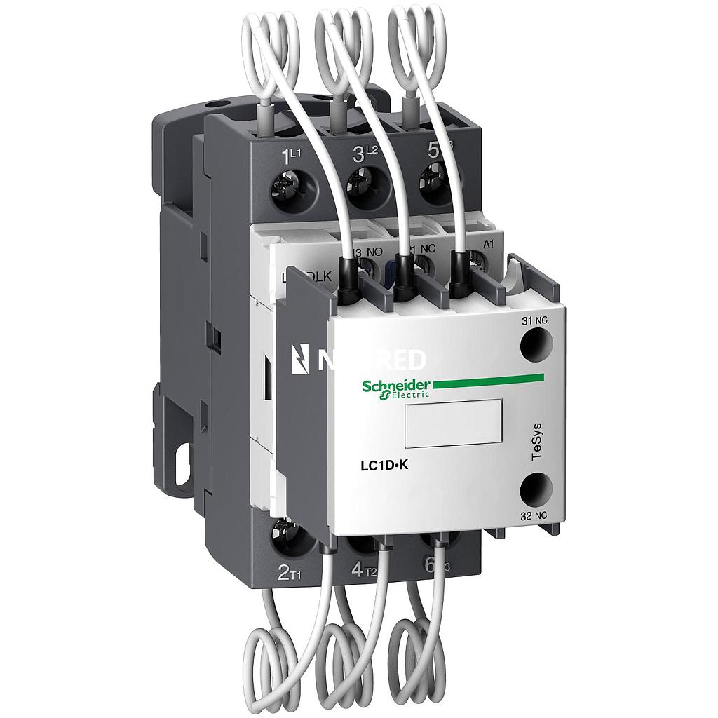 Contactor p/ Cap (1na+2nc) TeSys D 20kVAR 220 Vca 50/60Hz 