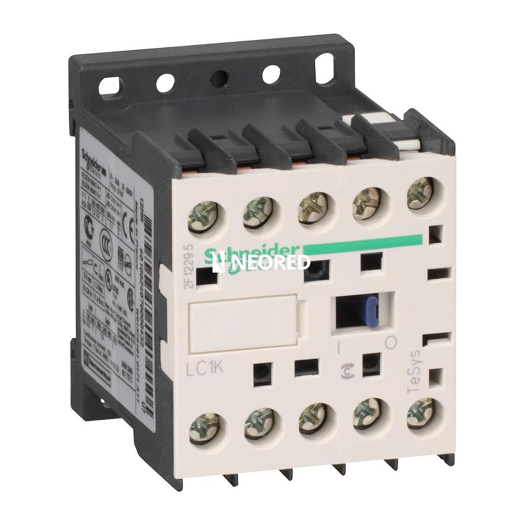 Contactor TeSys K 3P 6A 24VCA 50/60Hz + Contacto Auxiliar nc