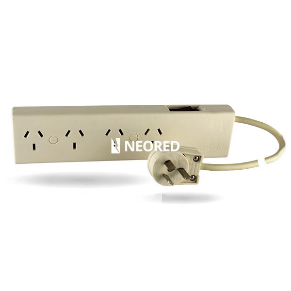 Zapatilla c/ int. Termico y 1,5mts de cable 10A Richi marfil