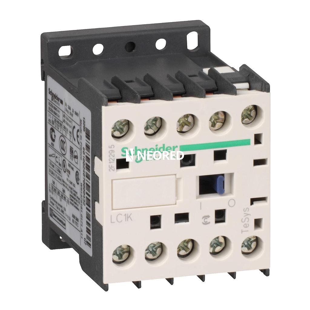 Contactor TeSys K 3P 12A 24VCA 50/60 Hz + Contacto Auxiliar nc