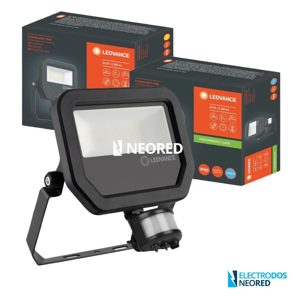 LEDVANCE FLOODLIGHT PFM 20W/830 BK SENSOR