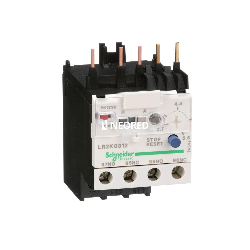 Rele Termico para Contactor de 3.7 a 5.5 A-Linea TeSys K