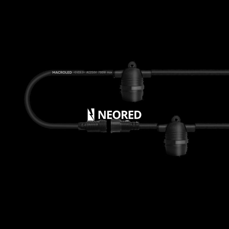 Guirnalda de 10mts C/portalampara corto Macroled IP66
