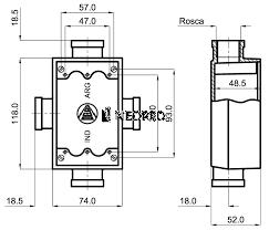 CAJA RECTANGULAR ESTANCA DE ALUMINIO CON PUENTES Y JUNTA ATORNILLADA de 1 VIA 1" ELECTRICA