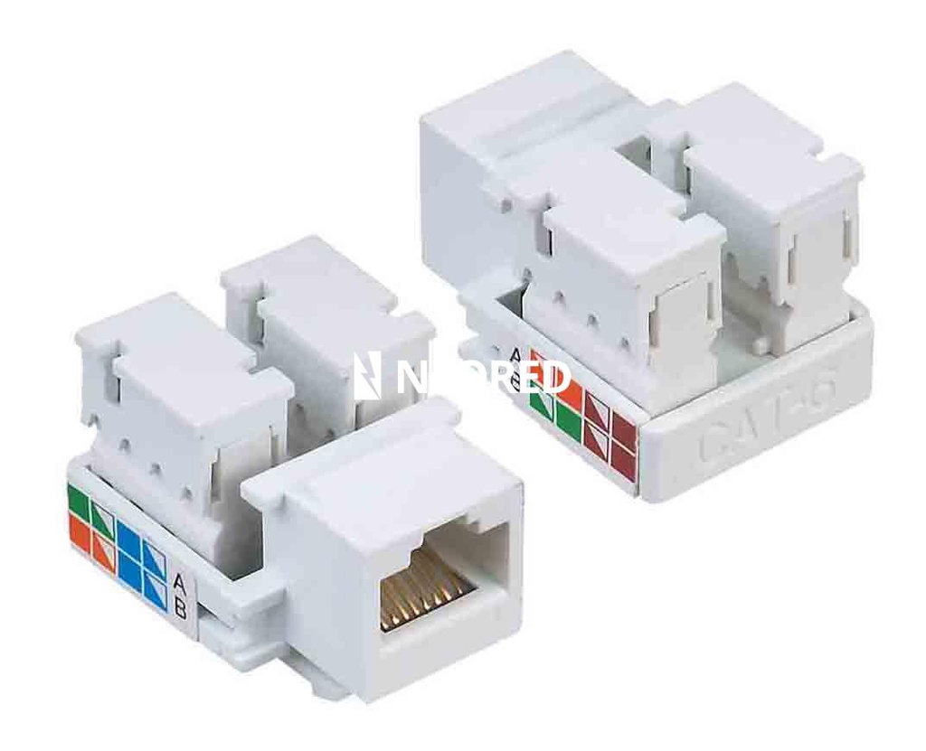 JACK RJ45 CAT6 KEYSTONE BLANCO