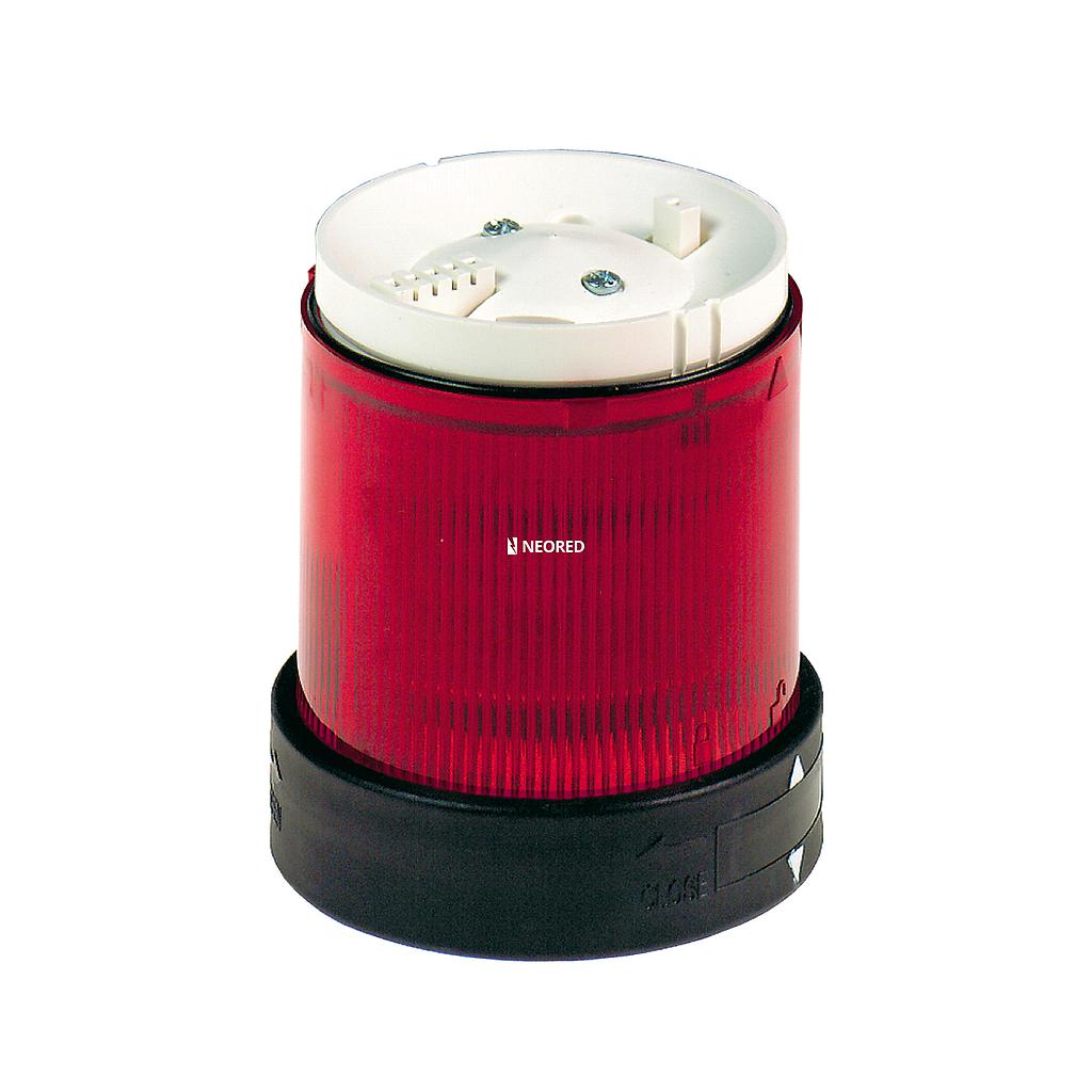 XVB - Elemento luminoso con Led Fijo, para columna luminosa  Ø 70mm, Rojo,  24VAC/VDC