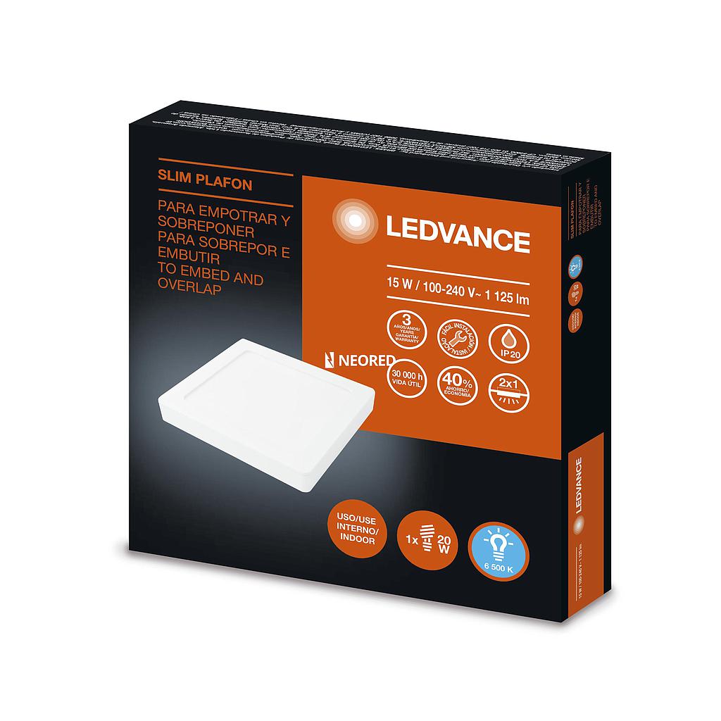 LEDVANCE SLIM PLAFON CUADRADO 15W/865 G2