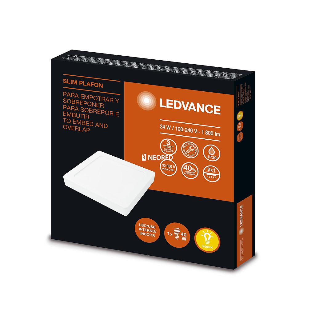 LEDVANCE SLIM PLAFON CUADRADO 24W/830 G2