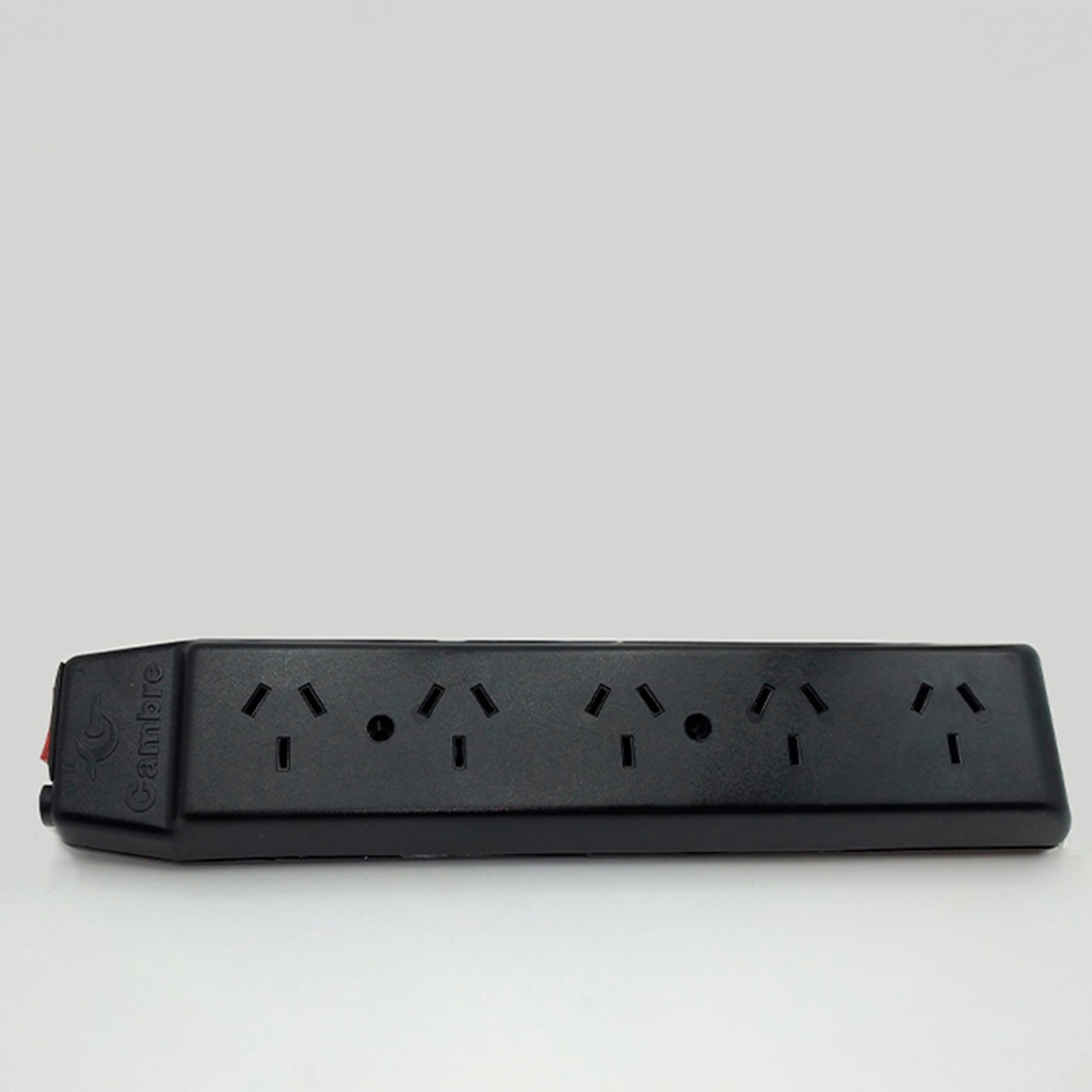 PROL. DE 5 TOMAS NEGRO S/CABLE