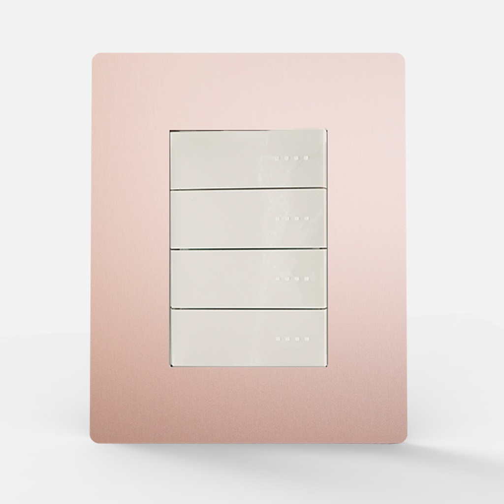 TAPA SERIE ARTE COBRE MATE C/DIST.BLANCO