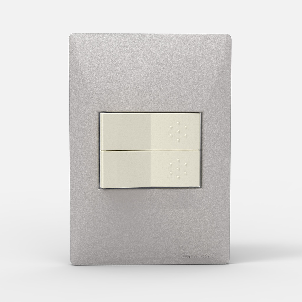 TAPA 2 MODULOS SIGLO XXII ALUMINIO