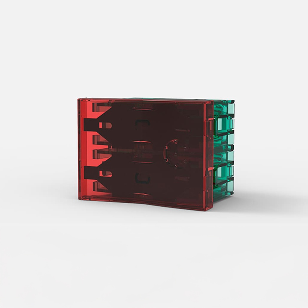 MODULO PULSADOR BIPOLAR 4 VIAS ROJO, SIGLO XXII