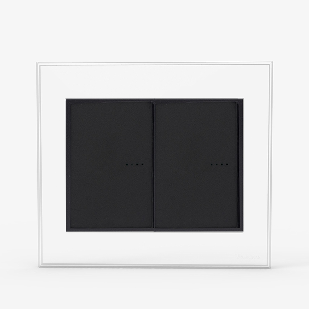 TAPA Y DISTANCIADOR BAUHAUS 8 MOD. VIDRIO BLANCO