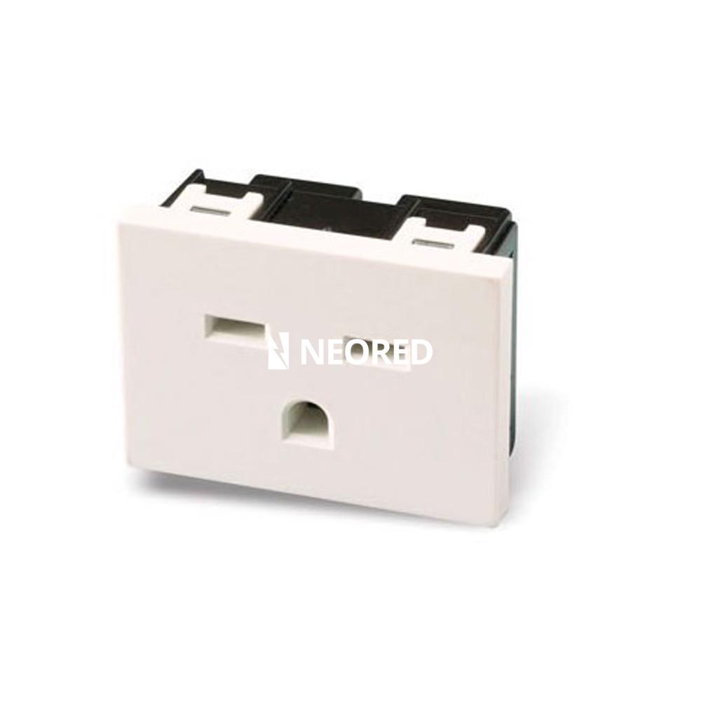 MODULO TOMA - NORMA NEMA 15-R - BLANCA