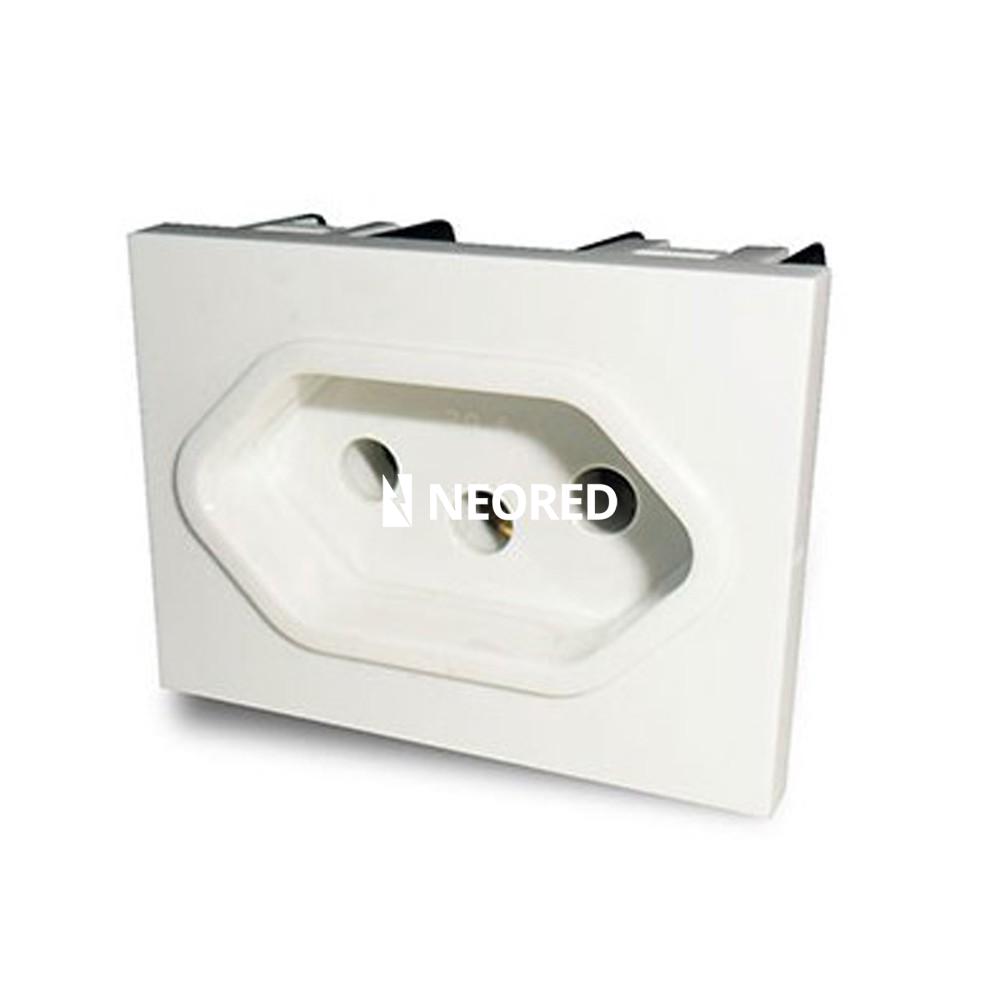 MODULO TOMA BRASILEÑO SEGÚN NBR.14136 20A. - BLANCA