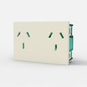 MOD.TOMA BIP.C/TIERRA DOBLE "EASYFIT" SIN DERIVACIONES  - BLANCA