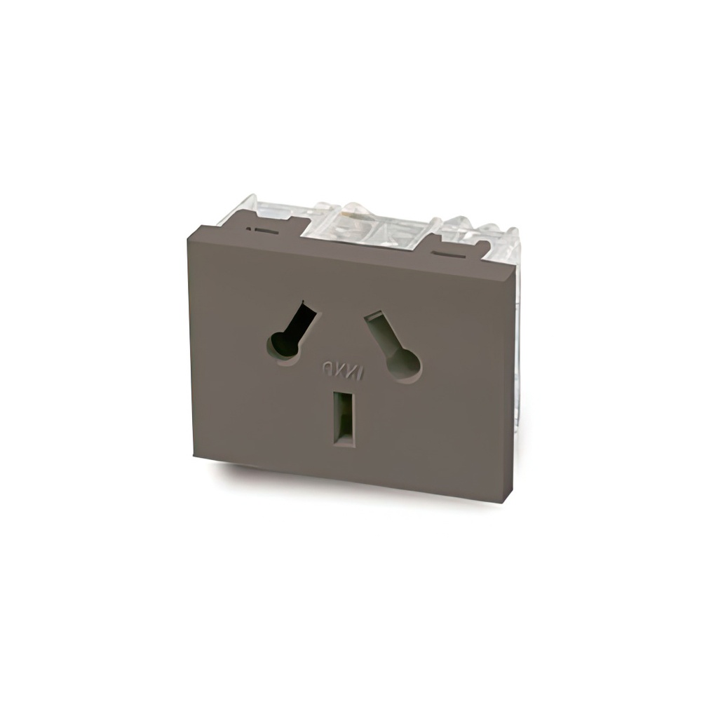 MOD.TOMA BIP.+ BIP. C/TIERRA - GRIS