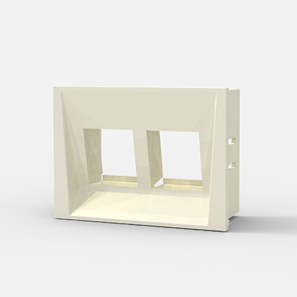 CAJA DE ALOJE DOBLE PARA MOD.RJ45 Y RJ11 - BLANCA