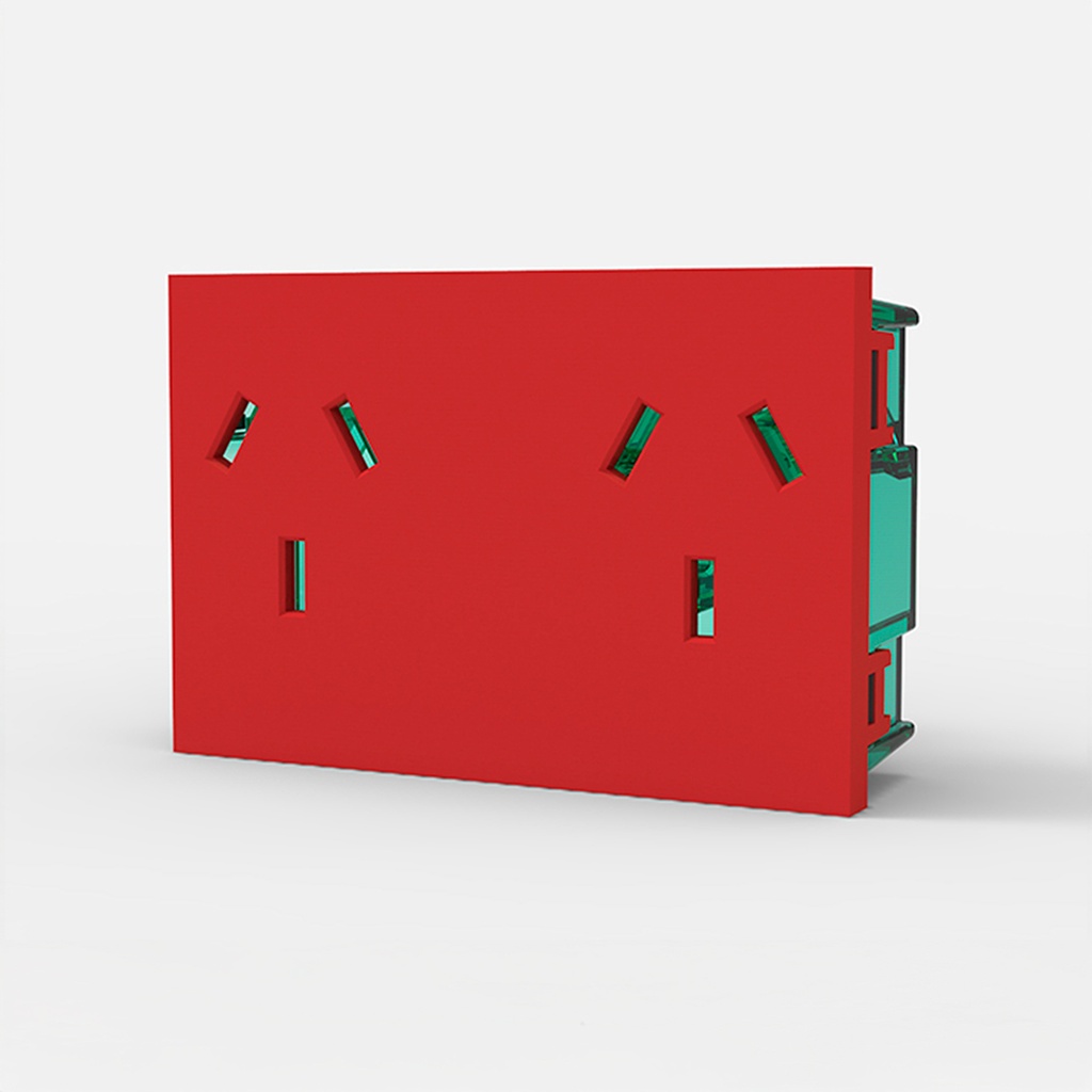 MOD.TOMA DOBLE C/T.P/ENERG.ESTAB.SIN DERIV. - EASYFIT - ROJOS