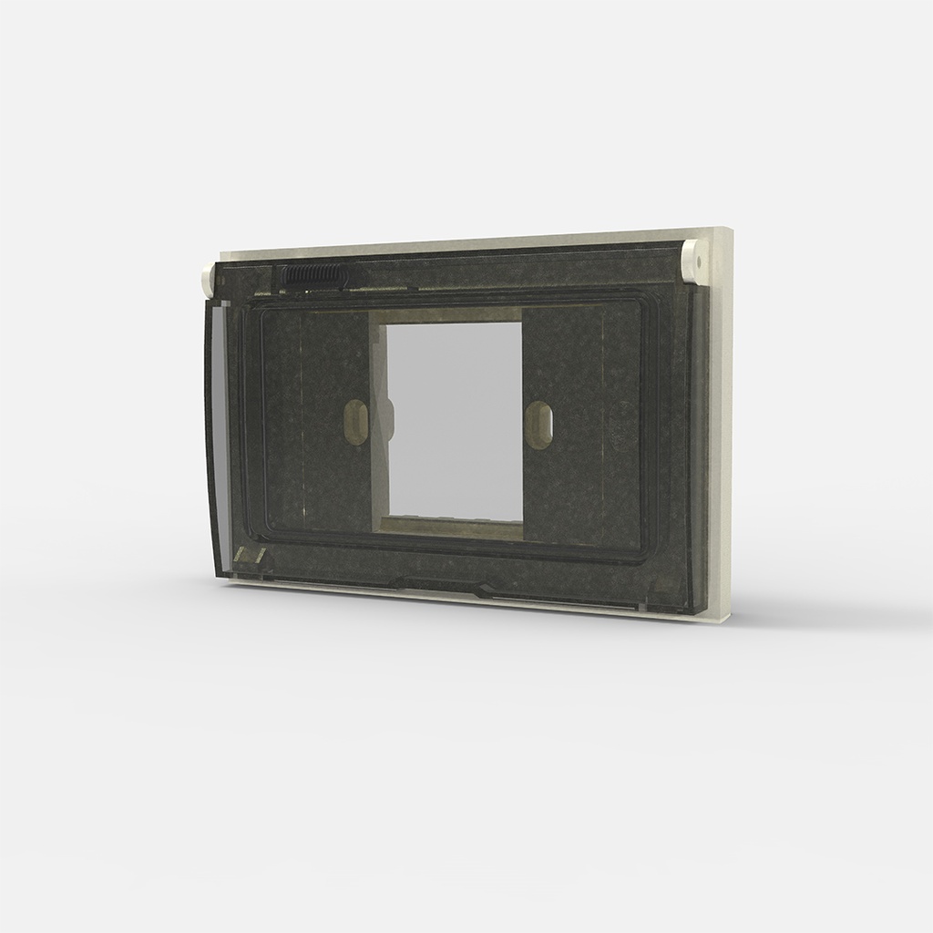 TAPA Y BASTIDOR P/INTEMPERIE, 4 MODULOS, IP55