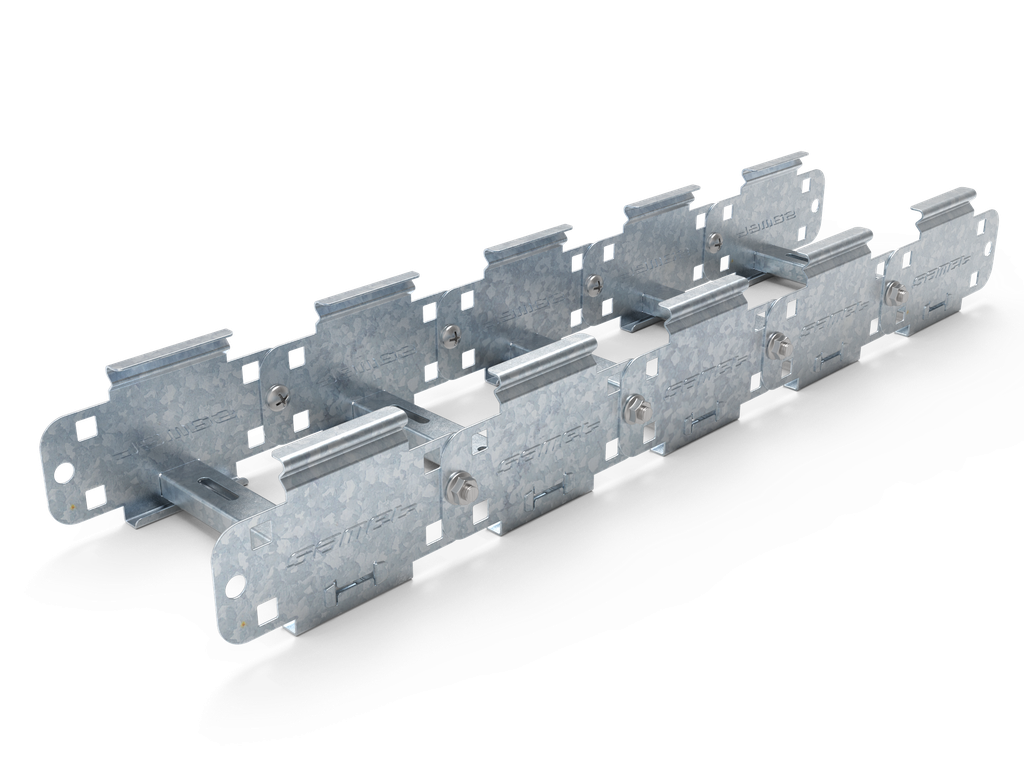 CURVA VERTICAL ESCALERA SMARTTRAY DE 450 MM 5 ESLABONES ALA 90 mm #18 GALV. EN CALIENTE
