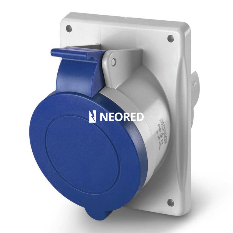 BASE IP44 2P+T 16A 200-250V 6H