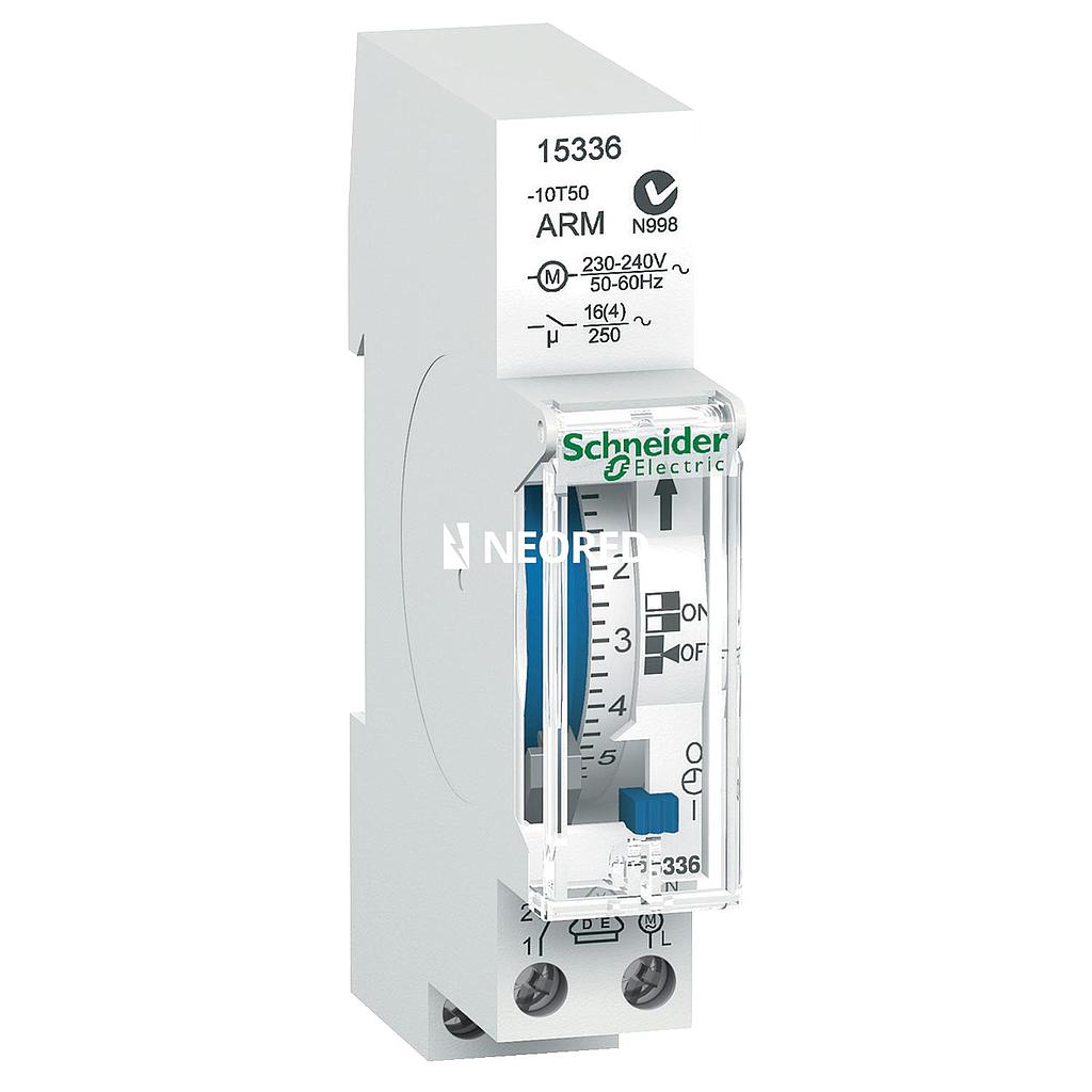 Interruptor Horario Analógico IH 24hr 1c ARM de 18mm con reserva Acti9 
