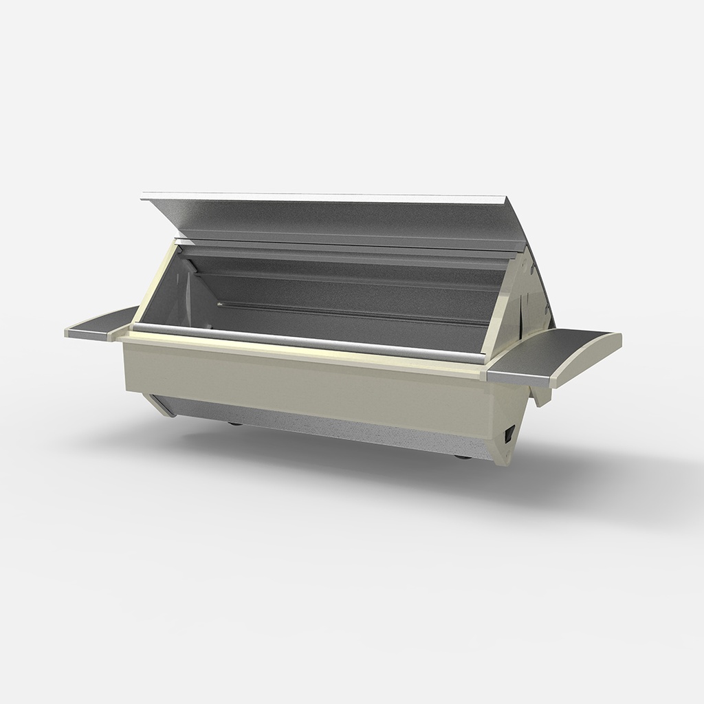 ESTACION P/ESCRITORIO MULTICONEXION EN ALUMINIO NATURAL-CUERPO BLANCO