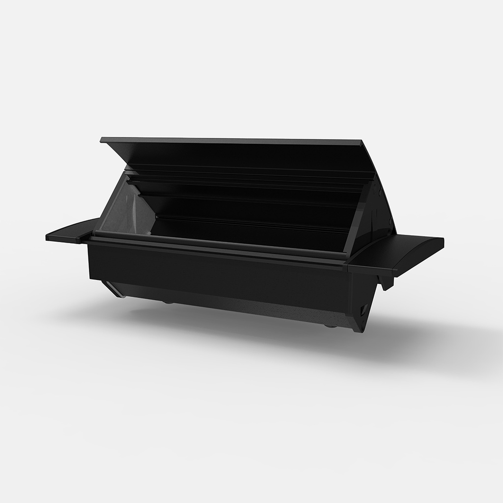 ESTACION P/ESCRITORIO MULTICONEXION EN ALUMINIO NEGRO-CUERPO NEGRO