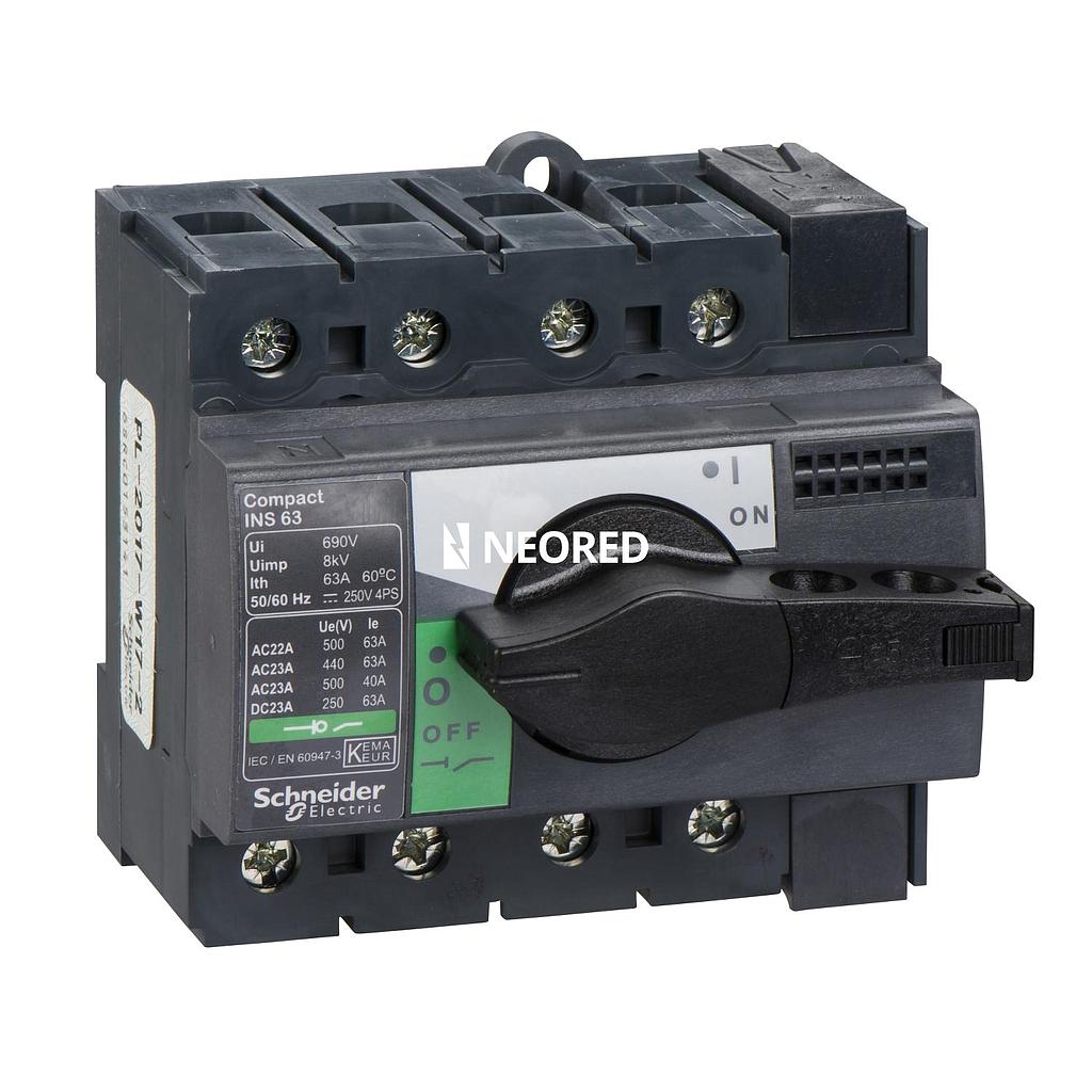 Interruptor Seccionador Manual INS 4X63A